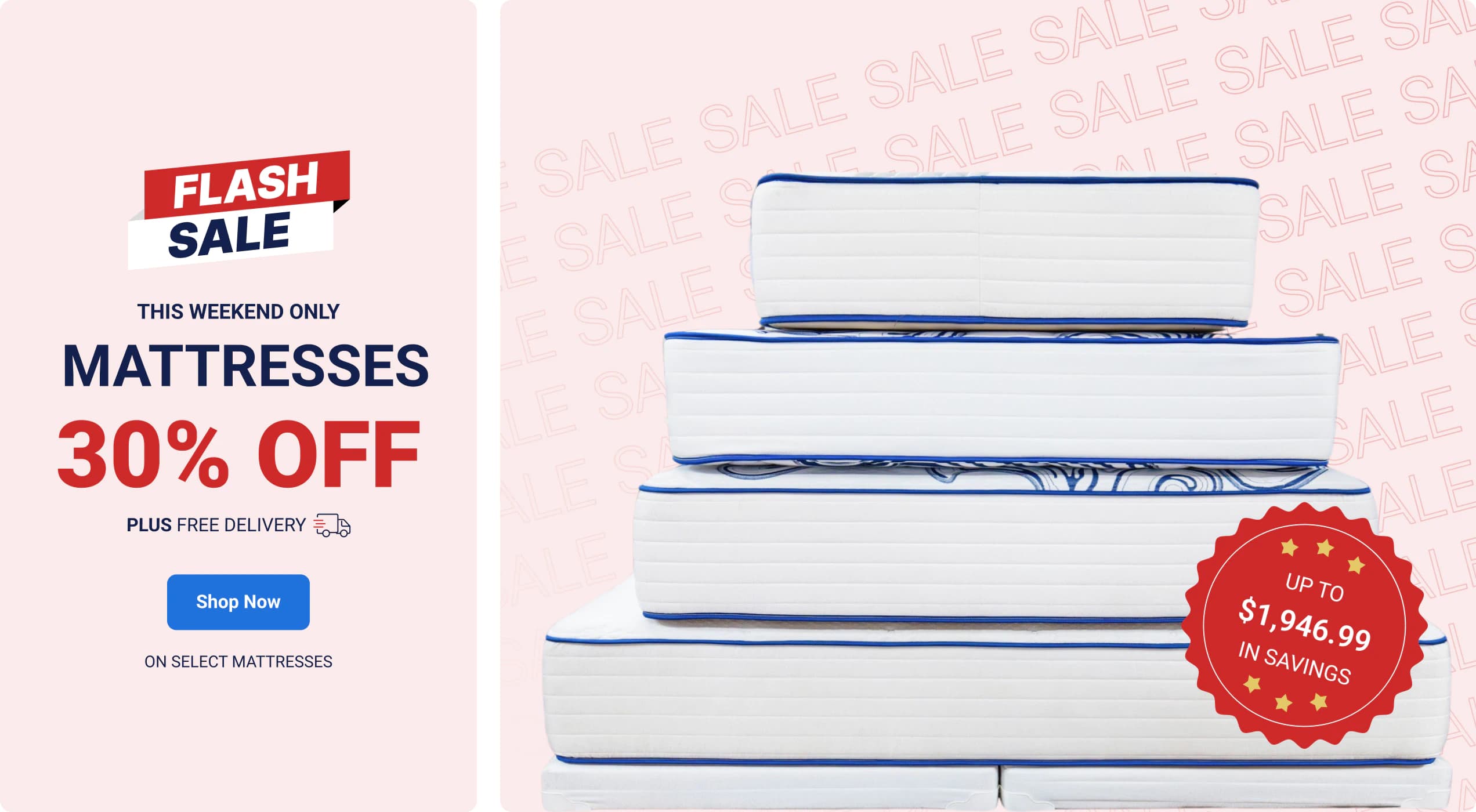 Flash Sale: Mattresses 30% off