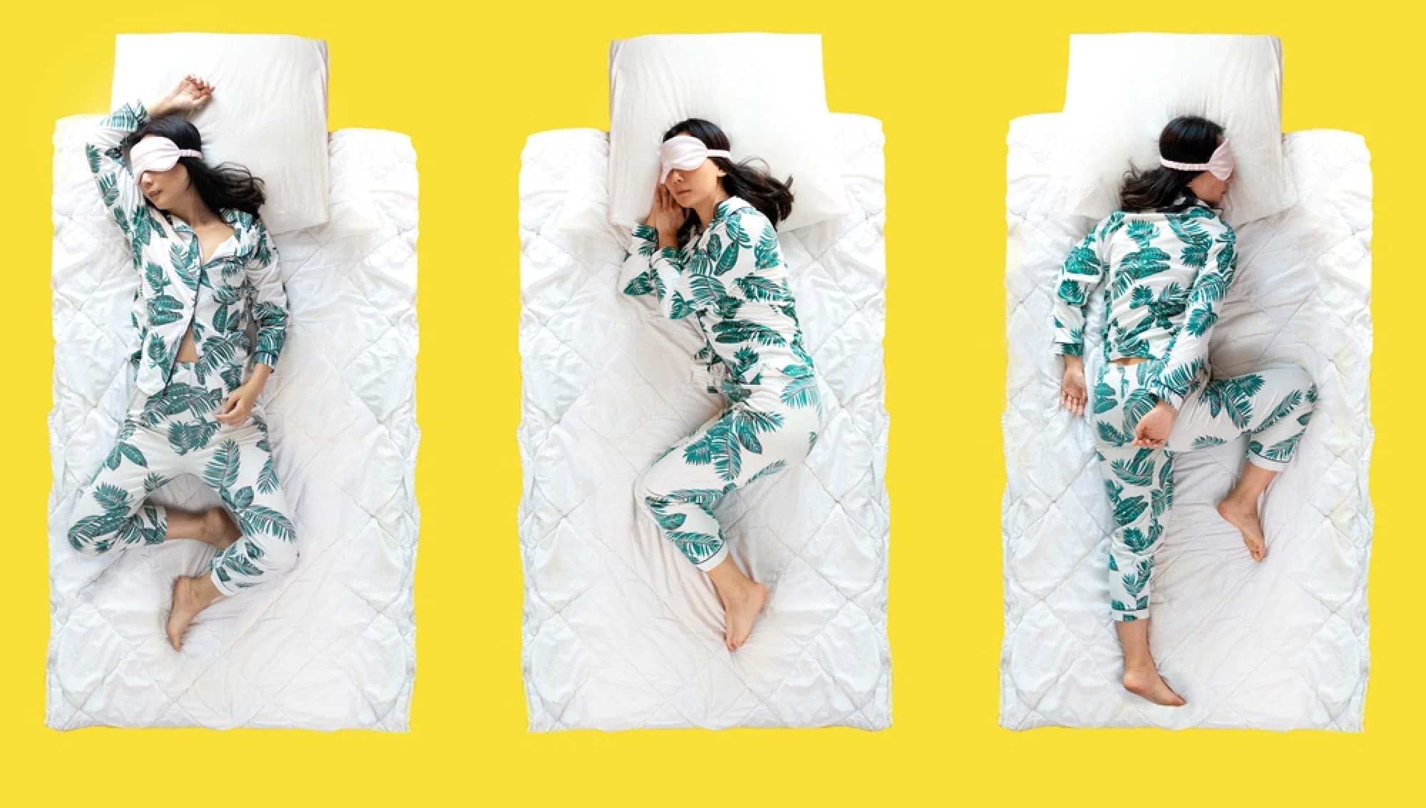 Combination sleeper in various sleep positions