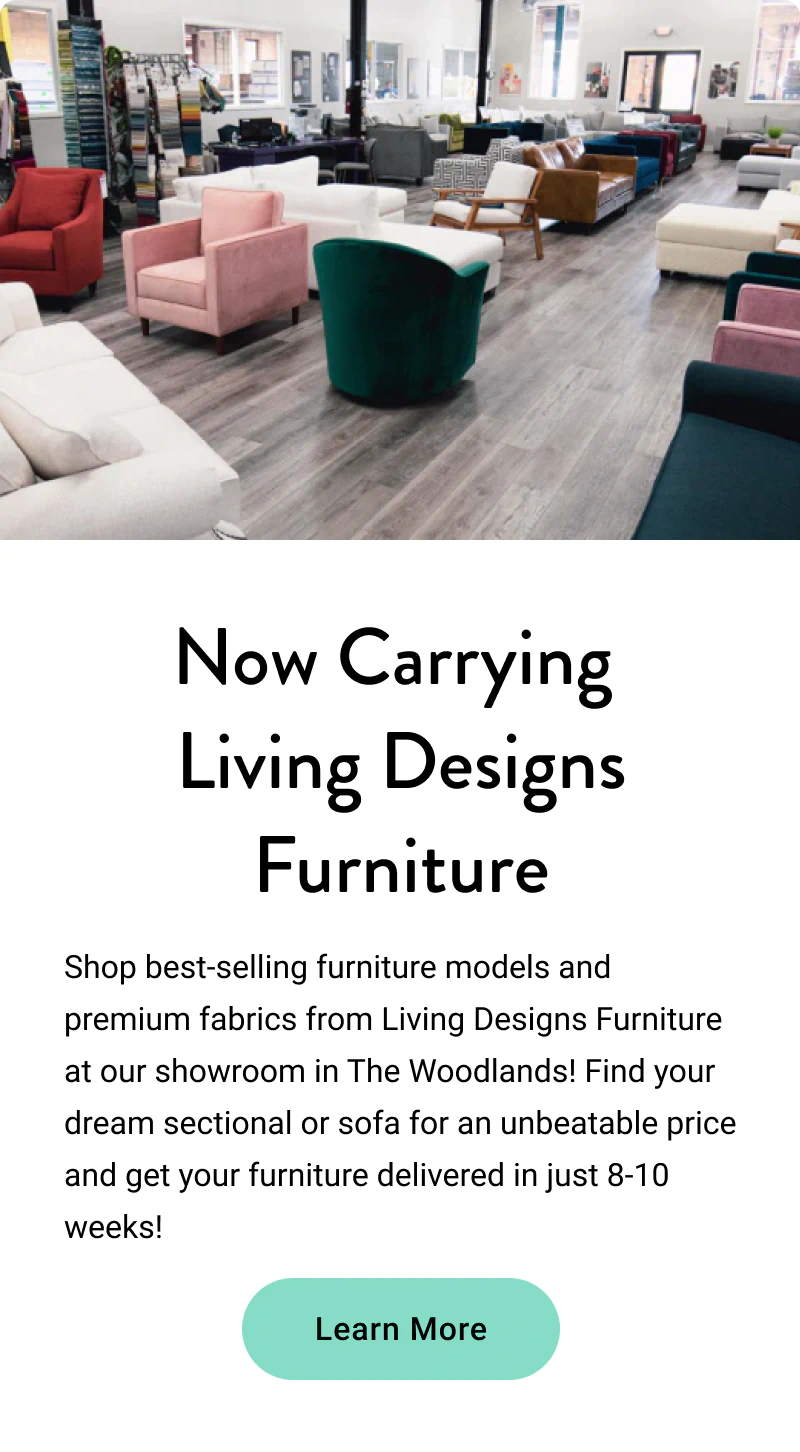 Now Carrying Living Designs Furniture