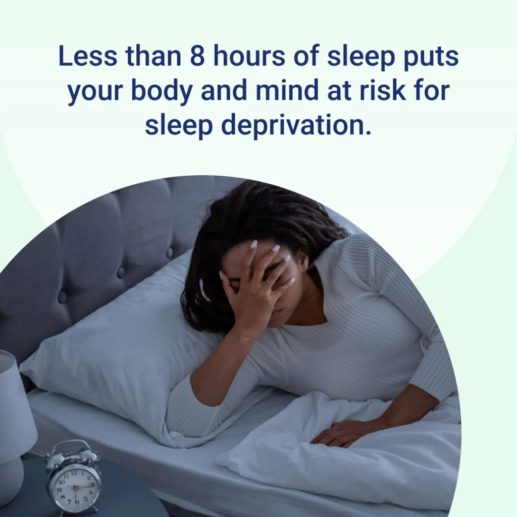 Texas Mattress Makers graphic about sleep deprivation.